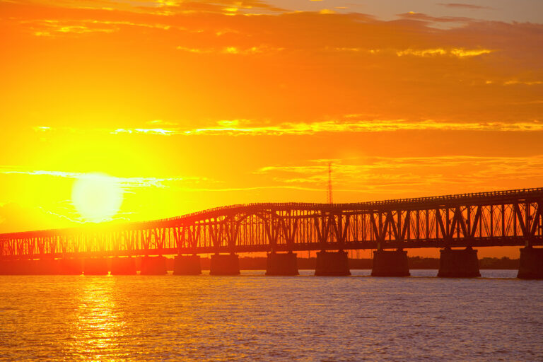 Sunset in Florida Keys Railroad Bridge